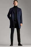 Men Dark Blue Overcoat | long Coat | Winter long Jacket | Sainly