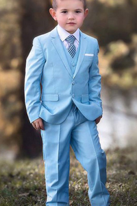 KIDS & BOYS 3 Piece Slim fit Sky Blue Suit Wedding wear Groom wear Tuxedo Suits