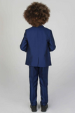 Kids Navy Blue 3 Piece Suit | Boy Wedding Suit | Party Wear Suit | Sainly