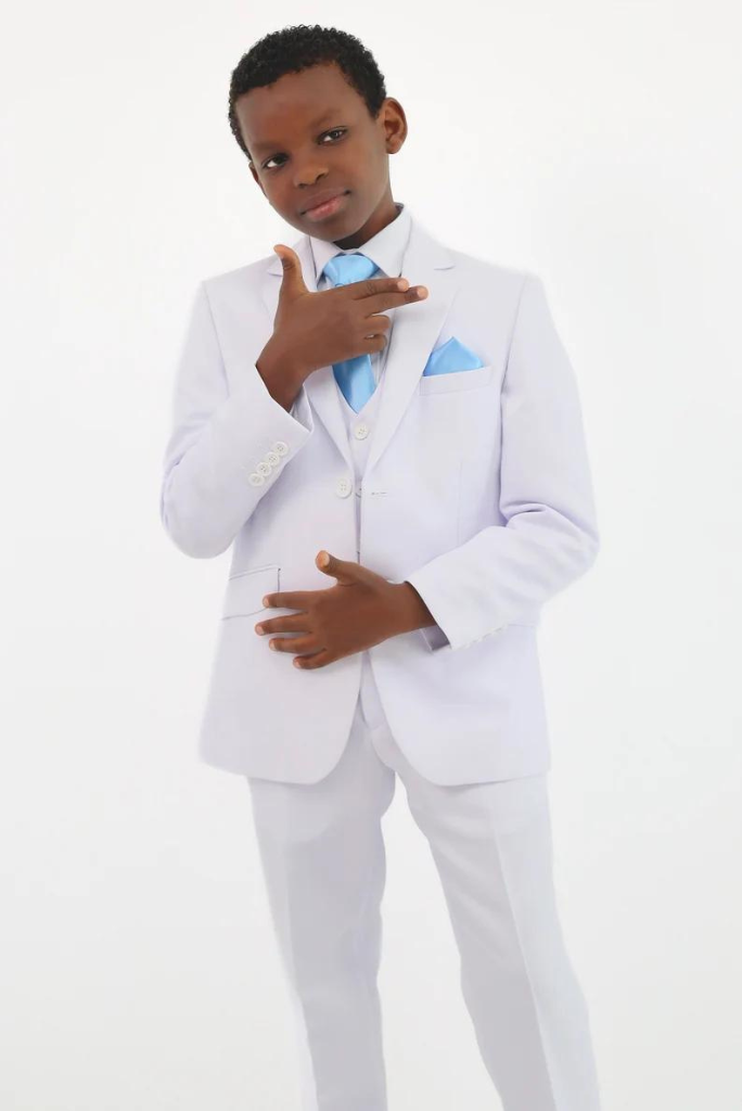 Boys White Wedding Suit Kids Suit Party Wear Suit Bespoke