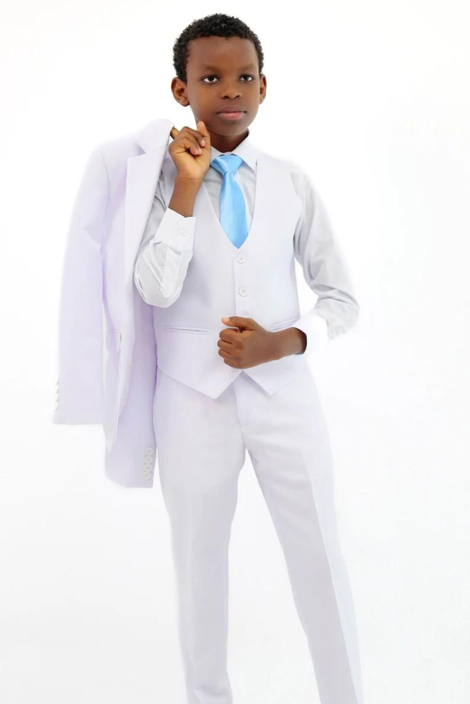 Boys White Wedding Suit | Kids Suit | Party Wear Suit Bespoke | Sainly