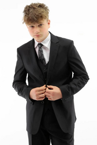 Black Kids Suits | Boys Slim Suit | Wedding Outfit for Boys | Sainly
