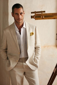 Men beige 2 Piece Suit | Winter wedding Suits | Dinner Suit | Sainly