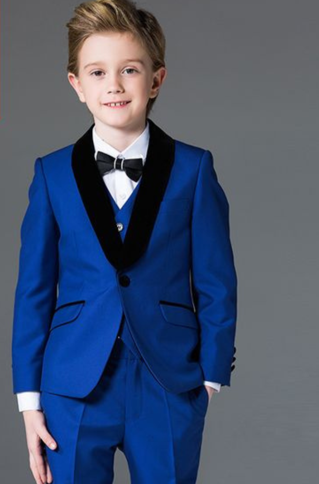 Boys Blue Tuxedo 3 Piece | Wedding Suit | Groom Wear | Sainly