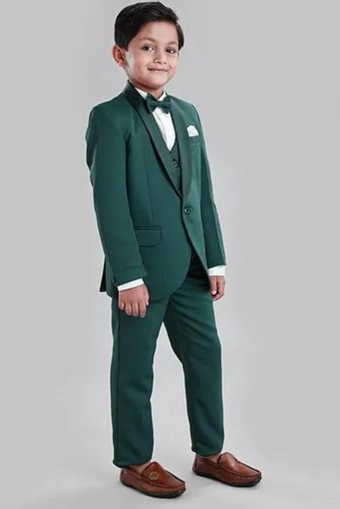 emerald green suit Boys Wedding Suit For Kids Formal Three Piece Suit Green Suit Boys Slim Fir Suit Bespoke