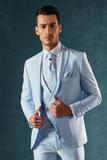 Men 3 Piece Suit | Sky Blue Wedding Suit | Party Wear Suit | Sainly