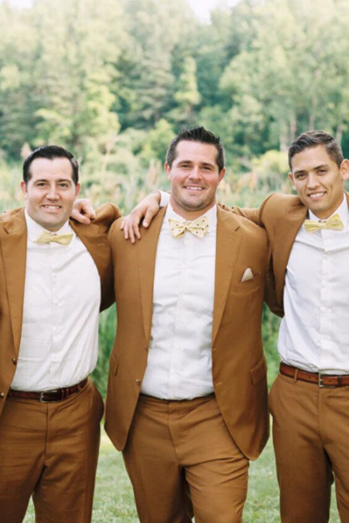 Yellow online wedding suit