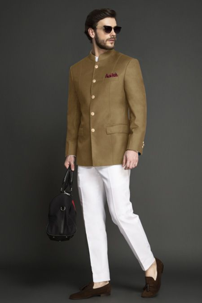 Cream Readymade Jodhpuri Suit for Men – paanericlothing