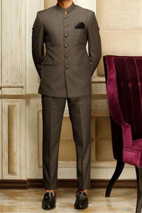 Jodhpuri Royal Dark Brown Suit | Maharaja Style Ethnic Suit | Sainly