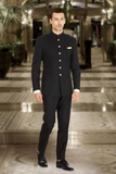 Bandhgala Jodhpuri Maharaja Black Royal Suit Indian Wedding Functions Suit Formal Wear Suit For Men