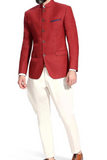 Jodhpuri Indian Wedding Suit Bandhgala Red Suit Formal Wear Sainly