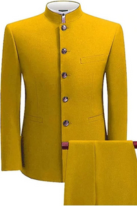 Jodhpuri Royal Yellow Suit Bandhgala Blazer Suit Wedding Suit Sainly