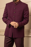 Maroon Jodhpuri Suit Bandhgala Suit Wedding Formal Suit Sainly 