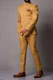Jodhpuri Royal Golden Brown Suit Bandgala Suit Wedding Suit Sainly