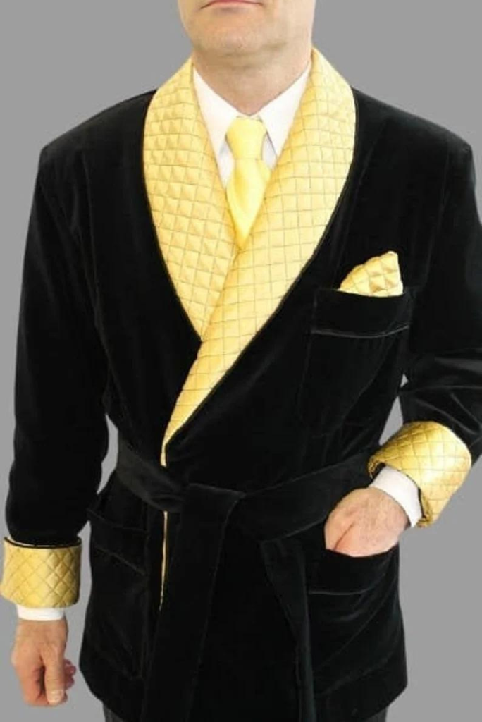 Mens Jackets Black Gold Paisley Velvet Robe Sleepwear Clothing Luxury  Winter Men Long Nightgown Hooded Warm Bath Robe From 68,1 € | DHgate