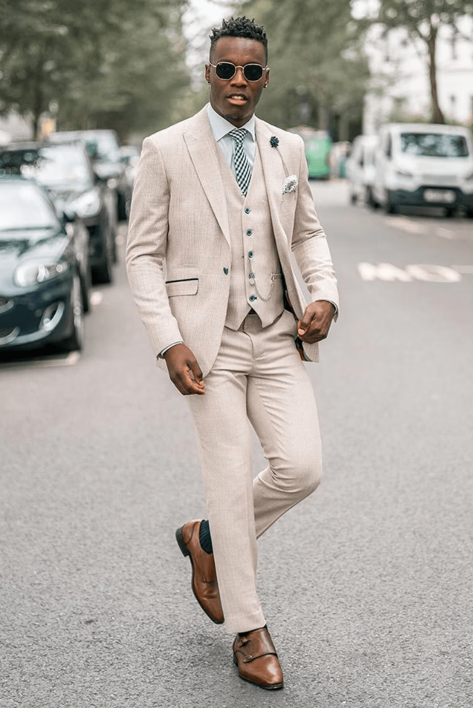 Buy MEN SUIT Beige Men Suit Men 3 Piece Suit Elegant Men Suit Men Wedding  Suit Wedding Wear Suit Suit for Men Slim Fit Suit Online in India - Etsy