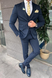 Men Blue Suit 3 Piece Suit Beach Wedding Suit Slim Fit Suit Sainly