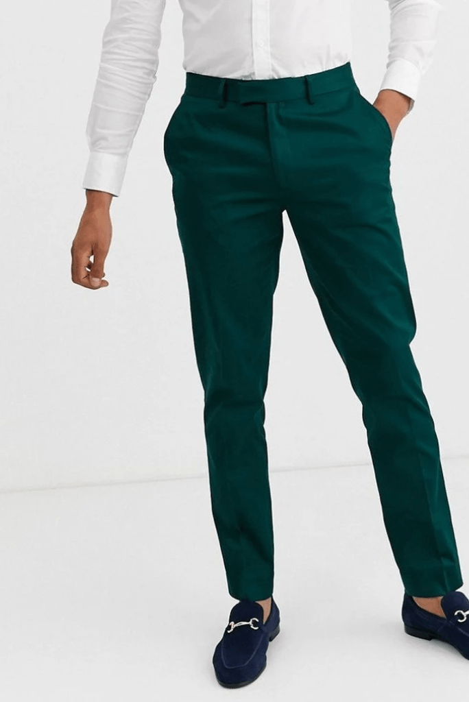 Buy Men Green Solid Slim Fit Formal Trousers Online  707689  Peter England