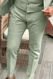 SAINLY Apparel & Accessories 26 Men Elegant Green Pant Office Formal Wear Trouser Gift for Men Green Trousers Groomsmen Gift