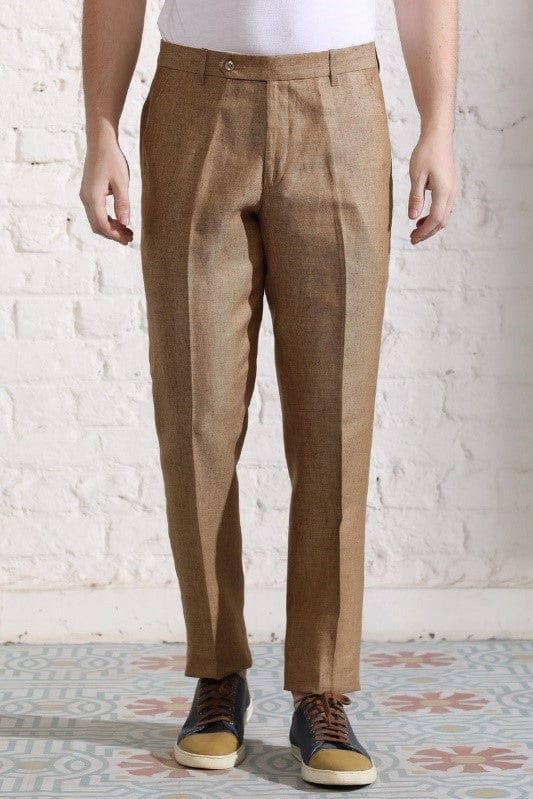 Sand Beige Linen Trousers For Men  Linen Trousers For Men by Linen Trail