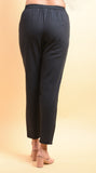 SAINLY Apparel & Accessories Black Cotton Pants With Fitting Lace and Pocket