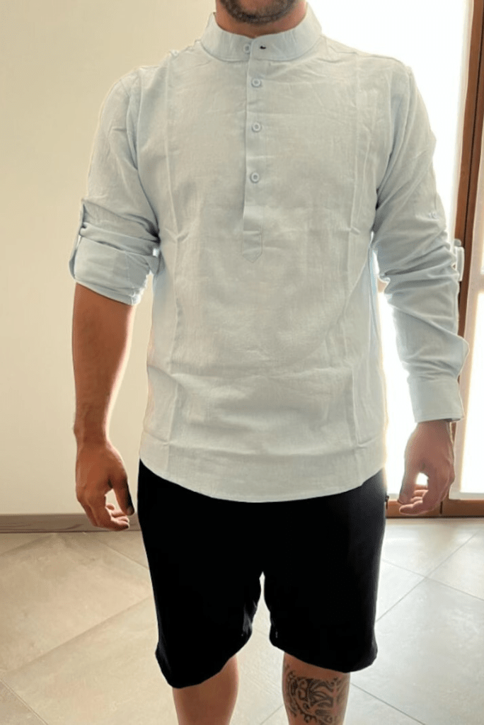 Men's Casual Shirt, Linen T-Shirt For Men