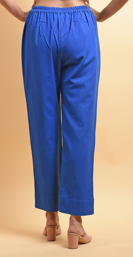 SAINLY Apparel & Accessories Cotton Linen Comfort Fit Trouser Pant with Pocket by Sainly