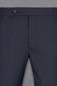 SAINLY Apparel & Accessories Dark Blue / 28 Men's Dark Blue Pants Male Casual Solid Color Comfortable Quality Pure Color Trouser