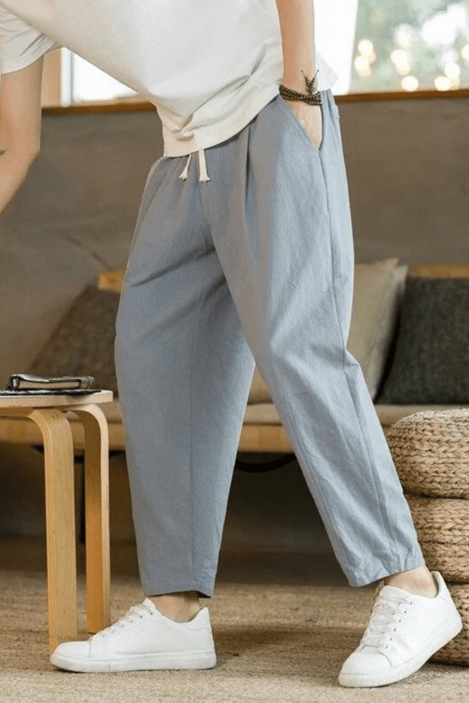 2023 New Spring Summer Casual Pants Men Cargo Pants Cotton Loose Trousers  Mens Pants Overalls Male
