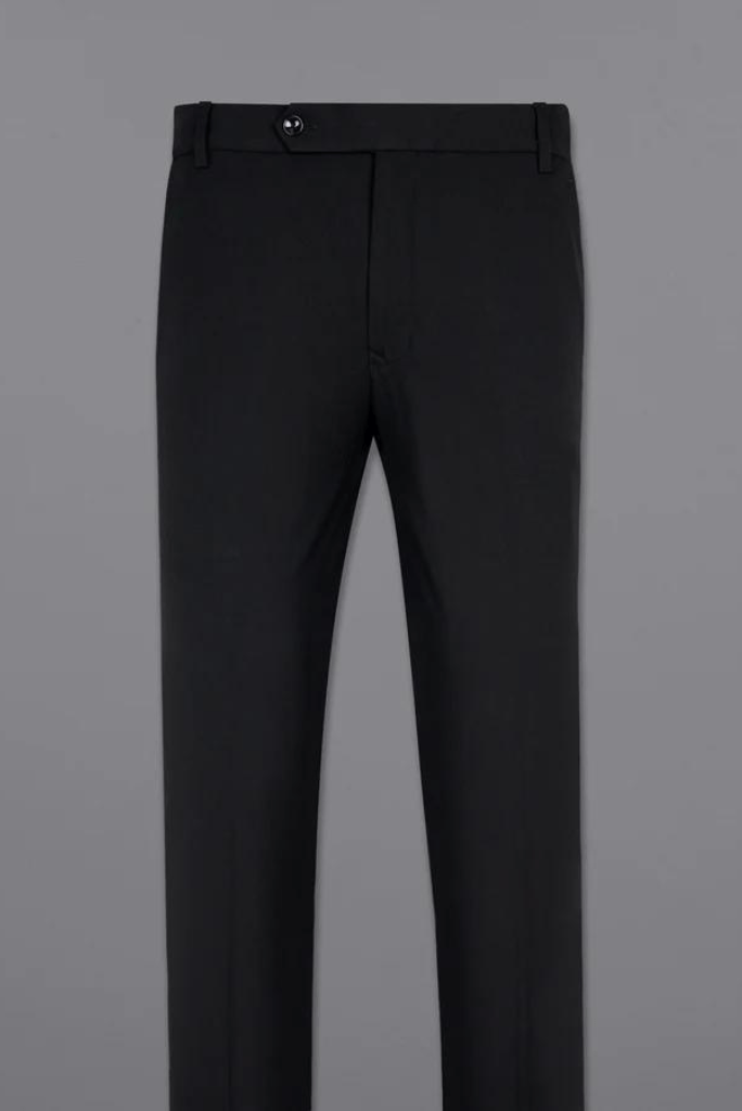 Men's Black Pants Male Casual Solid Color Comfortable Quality Pure Color  Trouser