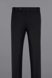 SAINLY Apparel & Accessories Men's Black Pants Male Casual Solid Color Comfortable Quality Pure Color Trouser