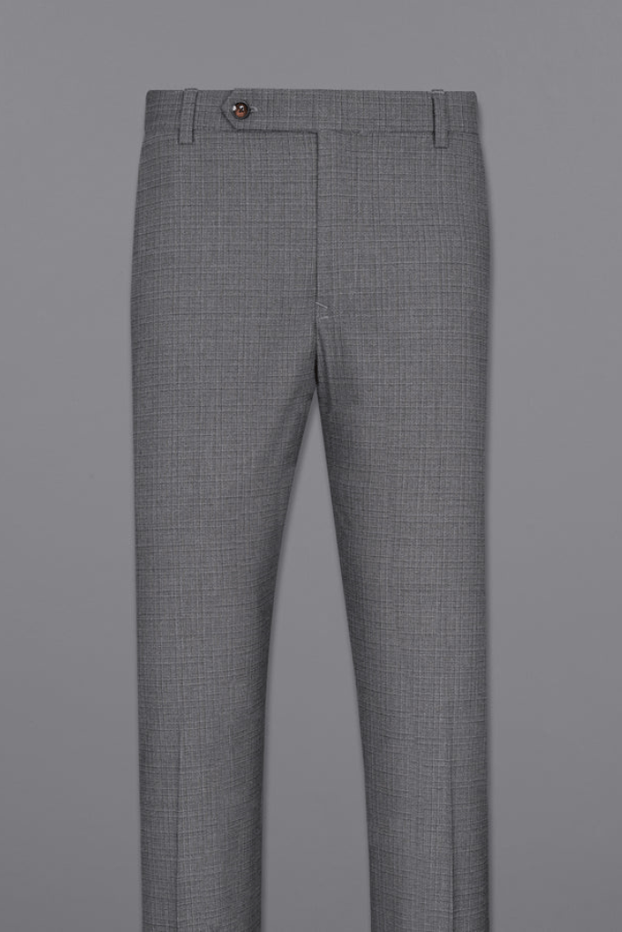 Men Fuscous Gray Pant, Casual Solid Color
