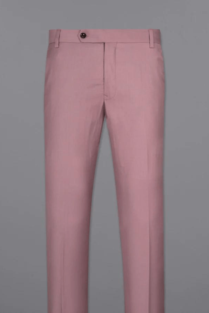 SAINLY Apparel & Accessories Men's Opium Pink Pants Male Casual Solid Color Comfortable Quality Pure Color Trouser