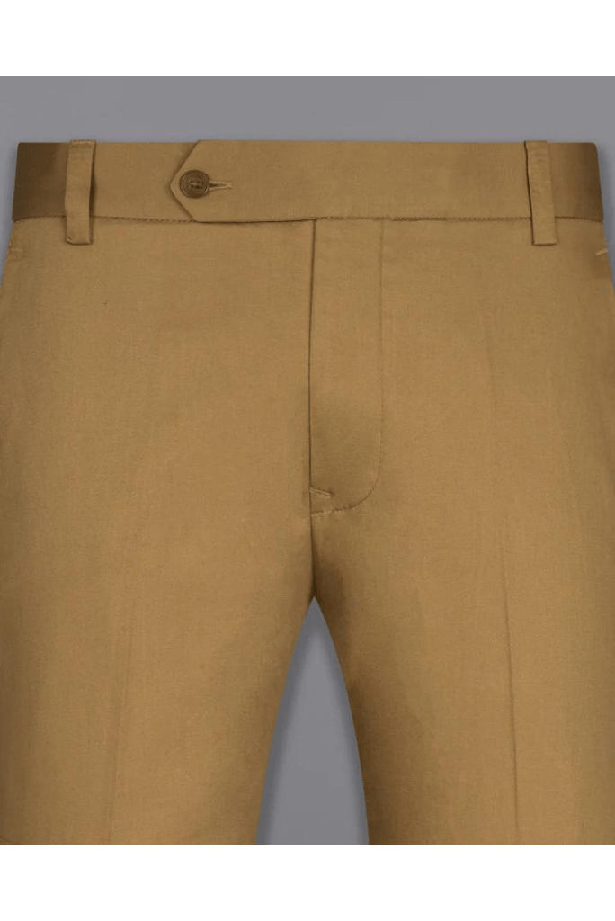 SAINLY Apparel & Accessories Oak Brown / 26 Men's Oak Brown Premium Pants Male Casual Solid Color Comfortable Quality Pure Color Trouser