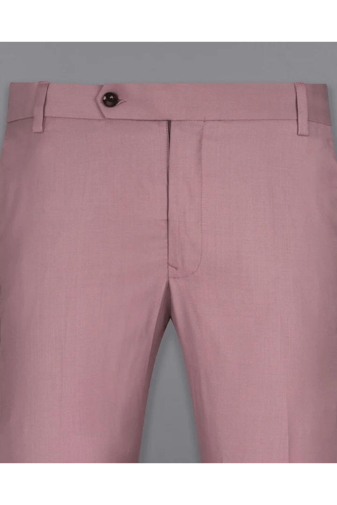 SAINLY Apparel & Accessories Opium Pink / 26 Men's Opium Pink Pants Male Casual Solid Color Comfortable Quality Pure Color Trouser