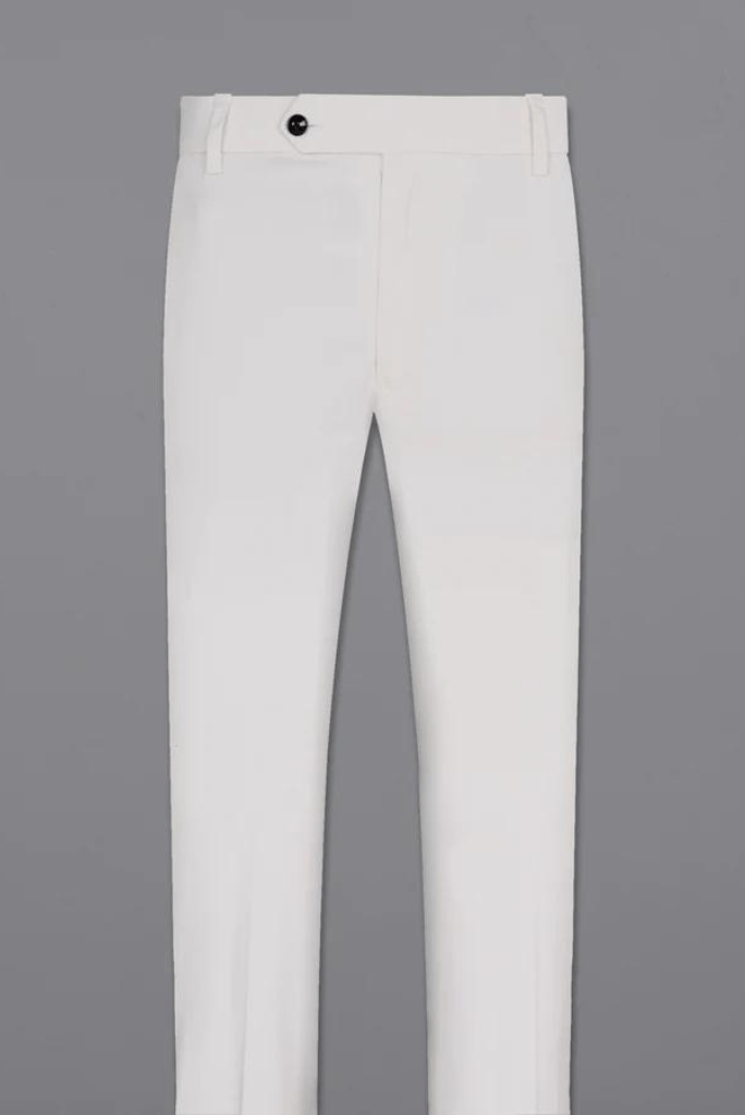 SAINLY Apparel & Accessories White / 26 Men's White Premium Pants Male Casual Solid Color Comfortable Quality Pure Color Trouser