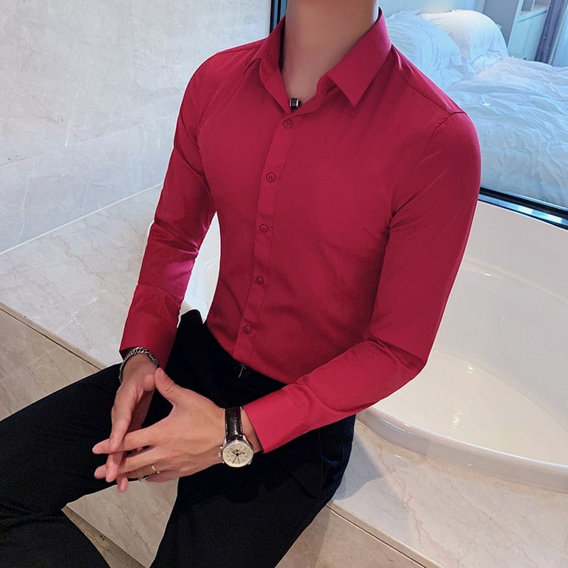 british men's dress shirts Men's Casual Shirt | British Style Long Sleeve Shirt For Men