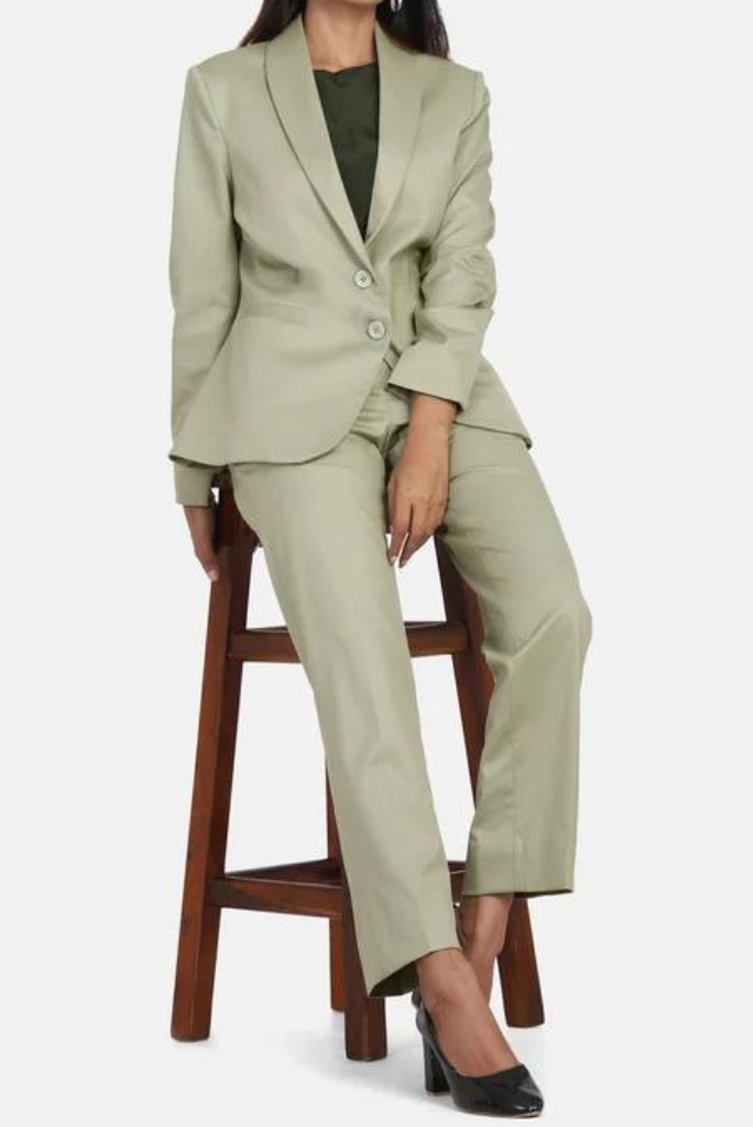 Elegant Women's Poly Cotton Pant Suit
