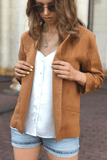 SAINLY Apparel & Accessories XXS / White Casual Linen Blazer - Short Bronzer Linen Jacket - Linen Blazer with 3/4 Sleeves
