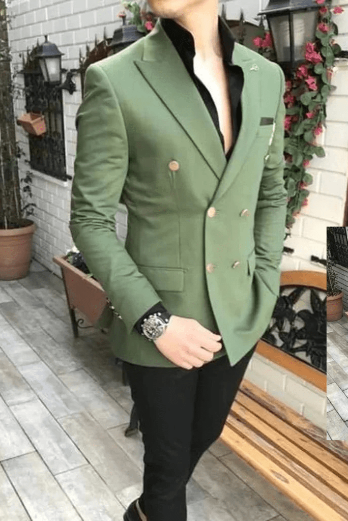 SAINLY Men's Three Piece Suit 32 / 26 Men Suits 2 Piece, Green Suits Men, Slim Fit Suits, Double Breasted Suits, Dinner Suits, Wedding Groom Suits, Bespoke for Men