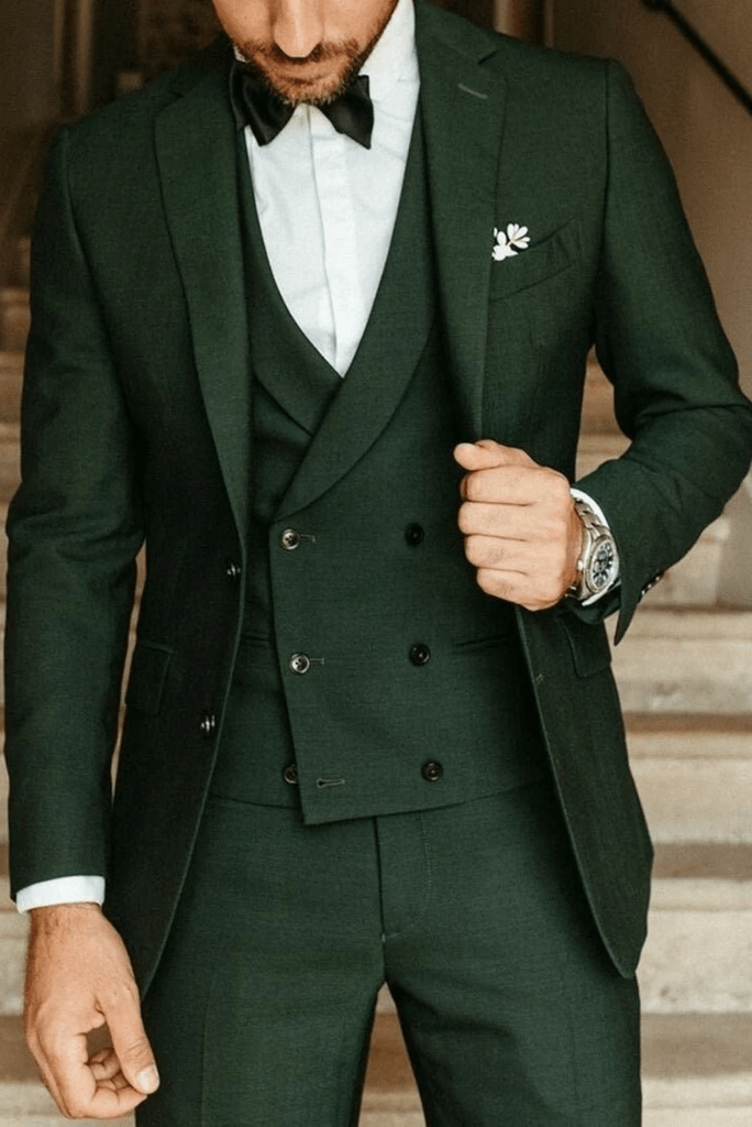 Suits Set For Men Grey Blue Single Breasted Blazer + Vest + Pant Slim Style  2021 Autumn Wedding Groom Formal Clothing Plus Size