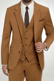 SAINLY Men's Three Piece Suit 32 / 26 Men Suits Mustard 3 Piece Slim Fit Suit Formal Fashion Suit Party wear Bespoke Tailoring