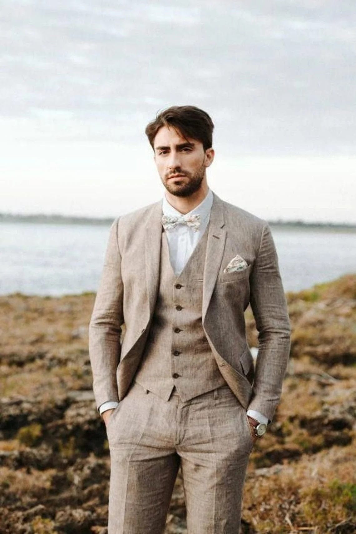 Wedding Suits for Men | Slim Fit Men Suit | Men Linen Suit | SAINLY 32 / 52