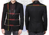 SAINLY Men's Three Piece Suit Men's Premium Sky Blue with Black Combination Designer 3 Piece Slim Fit Suit Bespoke Tailoring