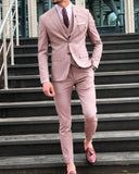SAINLY Men's Three Piece Suit Men Suits Rose Pink 3 Piece Suit Wedding Suit Groomsmen Suit Party Wear Dinner Suits Stylish Suits
