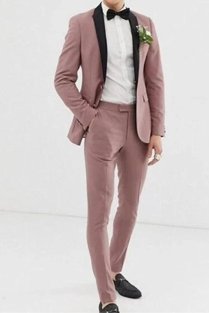 Men Dusty Rose 2 Piece | Wedding Wear Suit