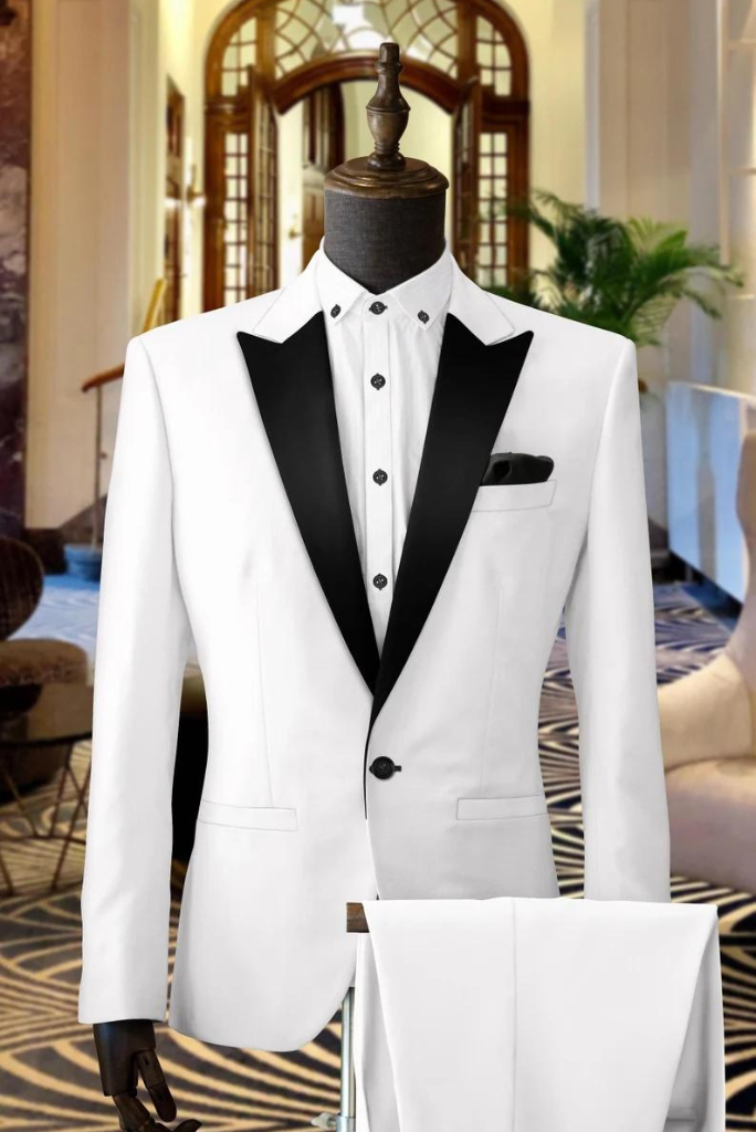 Men's 3 Piece Suit Off White Wedding Suit Dinner Suit SAINLY