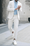 SAINLY Men's Two Piece Suit 32 / 36 Men Wedding Clothing Men Wedding Suit Men Suit Slim Fit Suit White Two Piece Formal Fashion Suit Men White Suit Suit For Man