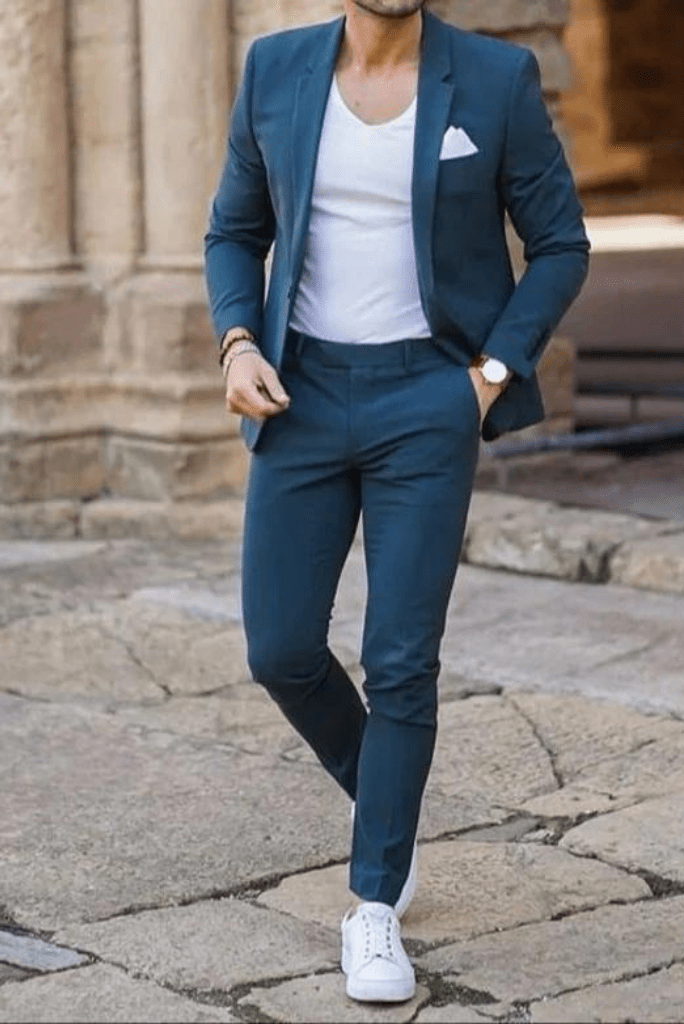 Tan Check Blazer with White Shoes Outfits For Men (5 ideas & outfits) |  Lookastic