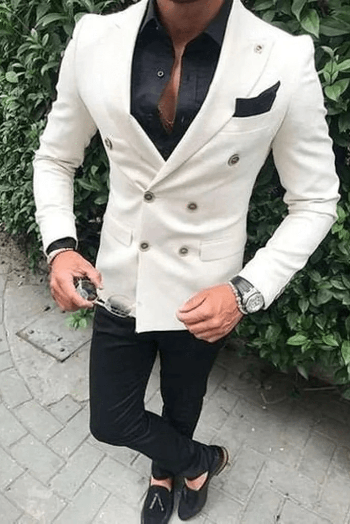 MEN SUITS WEDDING 2 Piece maroon Formal Fashion Party Wear Prom Dinner–  SAINLY